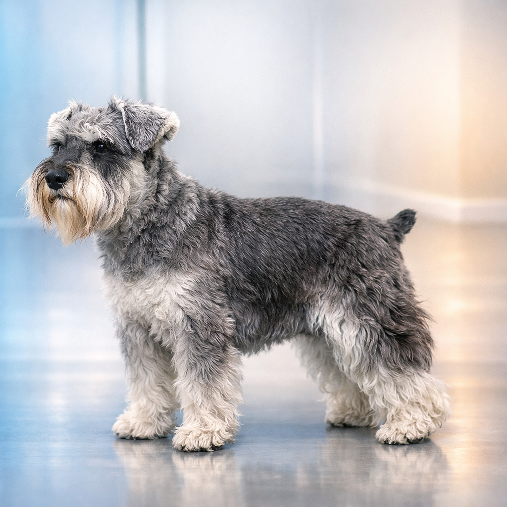 Grey and white puppy